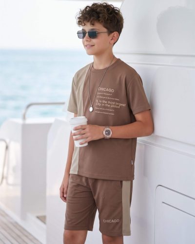 Boys Cotton Shorts Nightsuit Set | Printed T-Shirt & Shorts 8211B