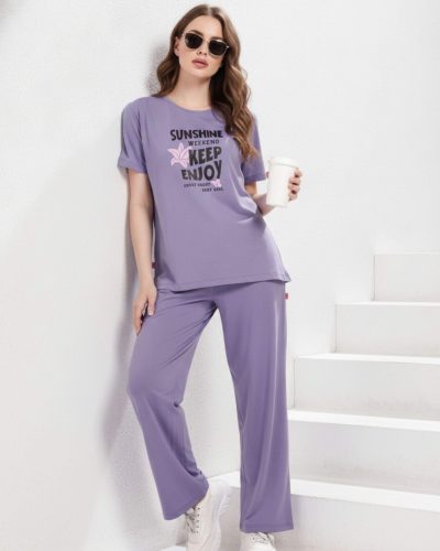 WEET Women's Printed Night Suit for Women 211b