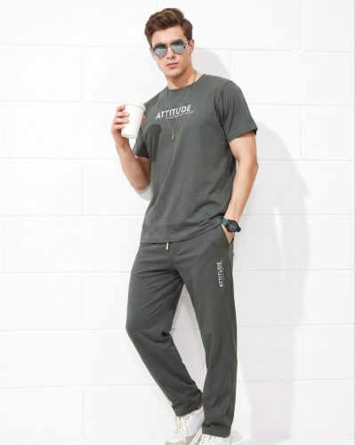WEET Cotton T-Shirt and Pyjama Set for Men,       Night Wear for Men,       Co Ord Set 153B
