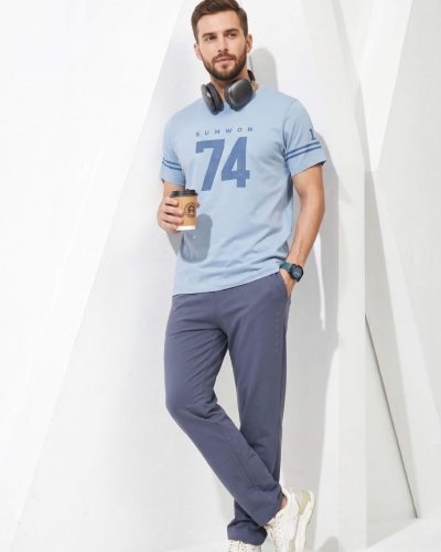 WEET Cotton T-Shirt and Pyjama Set for Men,       Night Wear for Men,       Co Ord Set 158B
