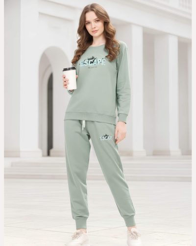 WEET Cotton Sweatshirt & Joggers Tracksuit | Women Co-ord Set 411B