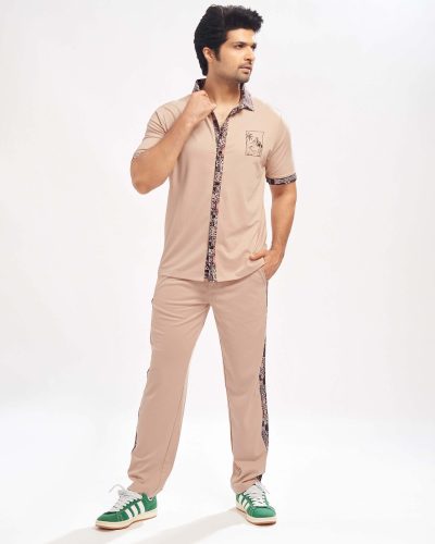 WEET Cotton Co Ord Set for Men | Shirt and Pants Nightwear 167B