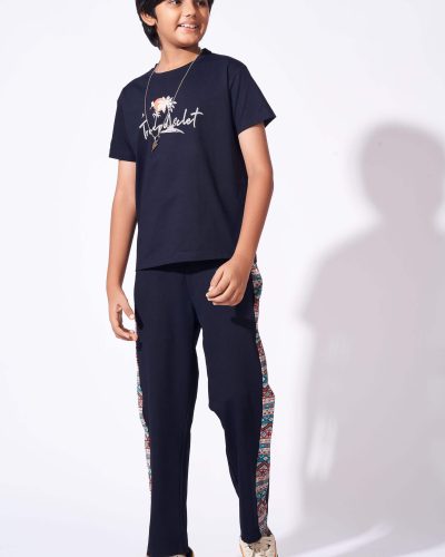 WEET Boys Cotton T-Shirt and Pyjama Set | Printed Nightwear Coord Set 8222