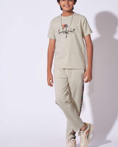 WEET Boys Cotton T-Shirt and Pyjama Set | Printed Nightwear Coord Set 8222B