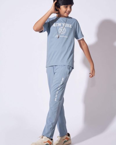 WEET Boys Cotton T-Shirt and Pyjama Set | Printed Nightwear Coord Set 8223