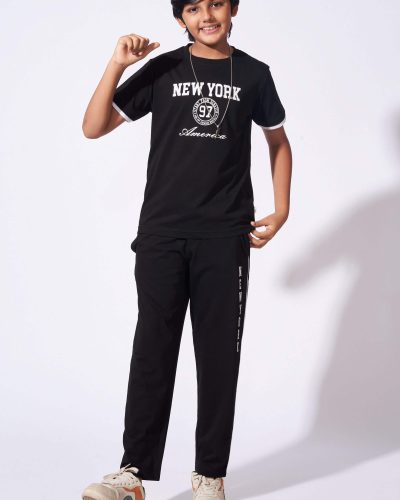 WEET Boys Cotton T-Shirt and Pyjama Set | Printed Nightwear Coord Set 8223B