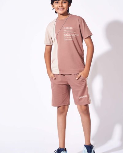 Boys Cotton Shorts Nightsuit Set | Printed T-Shirt & Shorts 8211B