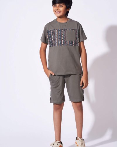Boys Cotton T-Shirt with Pocket and Shorts Night Suit| Casual Coord for boys - 8216