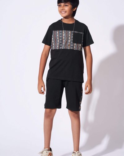 Boys Cotton T-Shirt with Pocket and Shorts Night Suit| Casual Coord for boys - 8216B